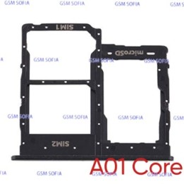 Bandeja Sim+Micro SD Para Samsung Galaxy A01 Core / A013 - Negro
