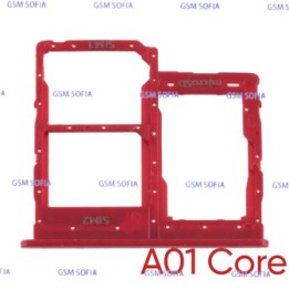 Bandeja Sim+Micro SD Para Samsung Galaxy A01 Core / A013 - Rojo