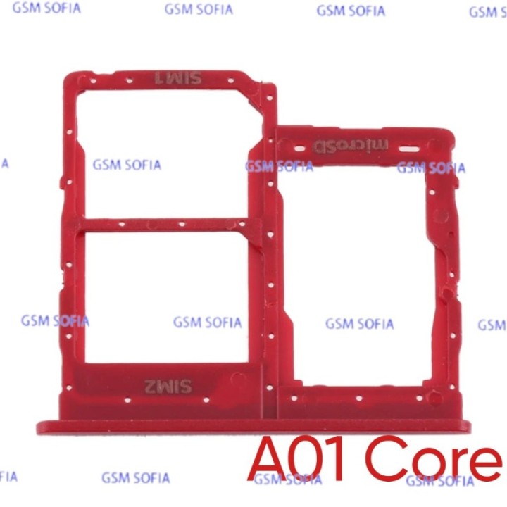 Bandeja Sim+Micro SD Para Samsung Galaxy A01 Core / A013 - Rojo