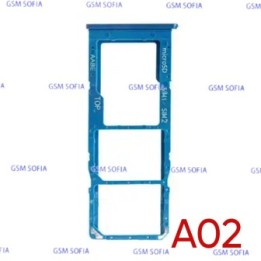 Bandeja Sim+Micro SD Para Samsung Galaxy A02 / A022 - Azul