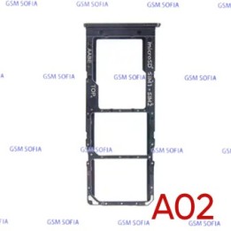 Bandeja Sim+Micro SD Para Samsung Galaxy A02 / A022 - Negro