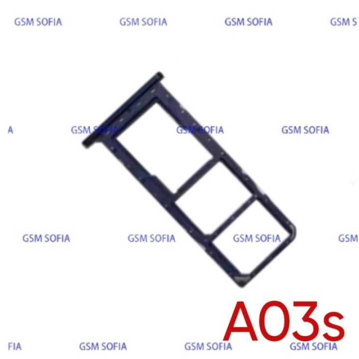 Bandeja SIM + SD para Samsung Galaxy A03s / A037G A037F - Azul