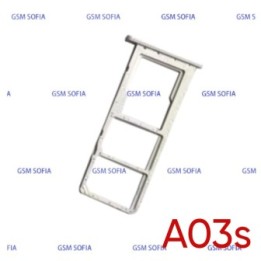 Bandeja Sim + Micro SD para Samsung Galaxy A03s / A037G A037F - Blanco