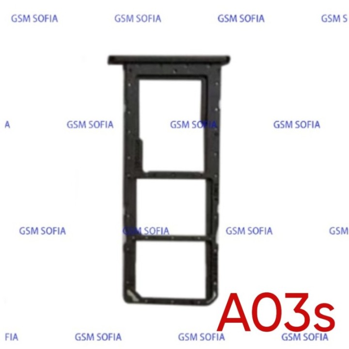 Bandeja Sim + Micro SD  para Samsung Galaxy A03s / A037G A037F - Negro