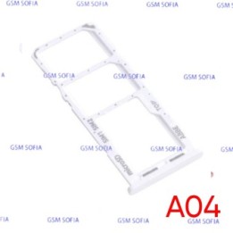 Bandeja Sim+Micro SD para Samsung Galaxy A04 / A045G   - Blanco