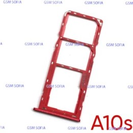 Bandeja Sim+Micro SD Para Samsung Galaxy A10S / A107 - Rojo