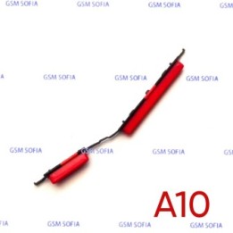 Botón lateral power + volumen para Samsung Galaxy A10 / A105  - Rojo
