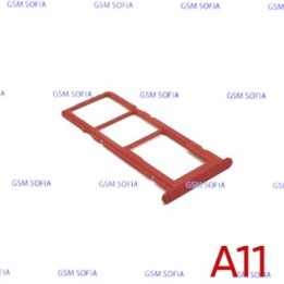 Bandeja Sim+Micro SD Para Samsung Galaxy A11 / A115 - Rojo