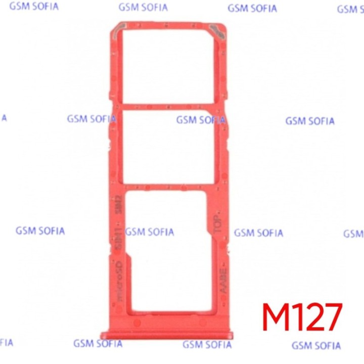 Bandeja Sim+Micro SD  para Samsung Galaxy M12 / M127 - Rojo