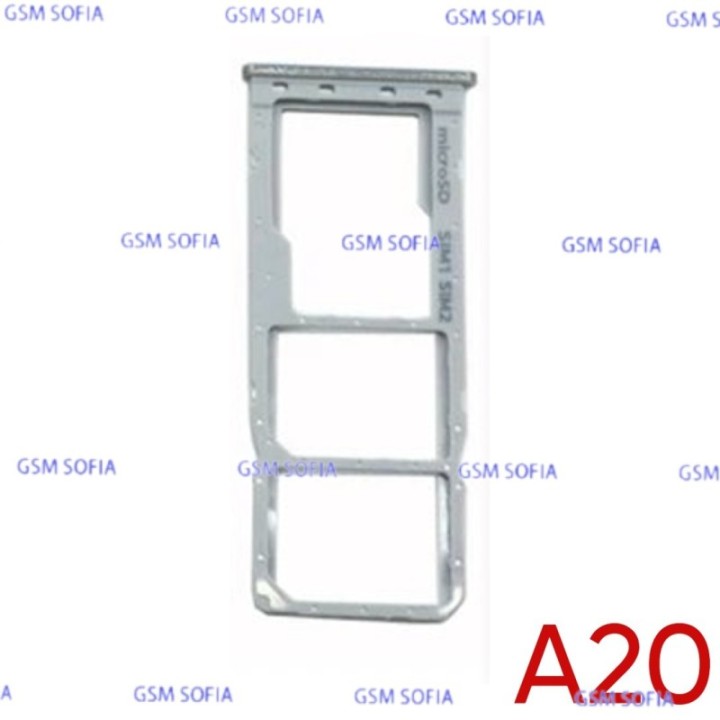 Bandeja Sim+Micro SD Para Samsung Galaxy A20 / A205 - Blanco