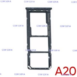 Bandeja Sim+Micro SD Para Samsung Galaxy A20 / A205 - Negro