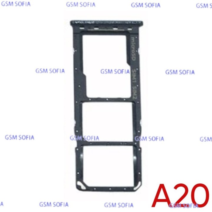 Bandeja Sim+Micro SD Para Samsung Galaxy A20 / A205 - Negro