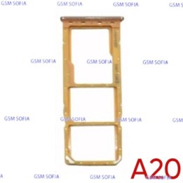 Bandeja Sim+Micro SD Para Samsung Galaxy A20 / A205 - Oro