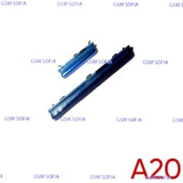 Botón lateral power + volumen para Samsung Galaxy A20 / A205 - Azul