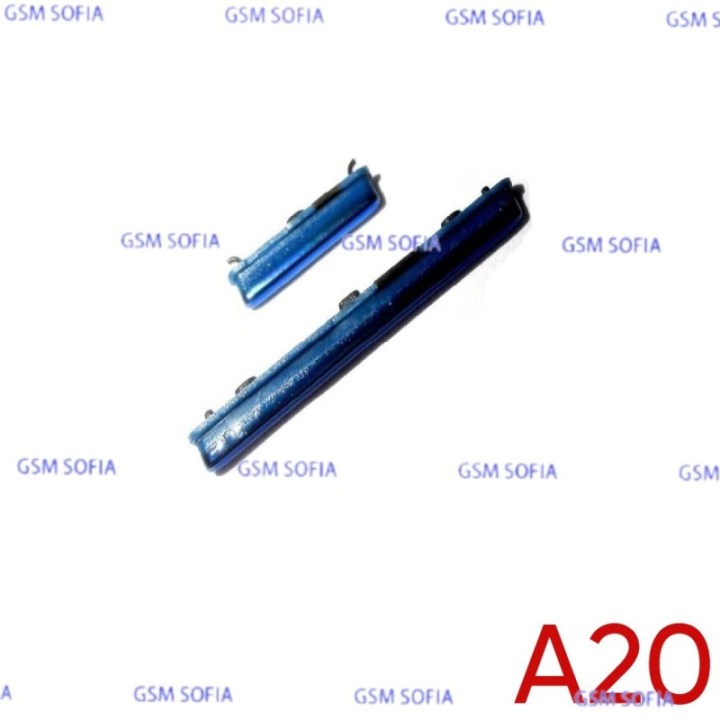 Botón lateral power + volumen para Samsung Galaxy A20 / A205 - Azul
