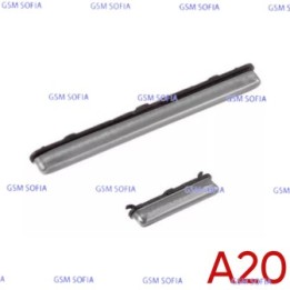 Botón lateral power + volumen para Samsung Galaxy A20 / A205 - Plata