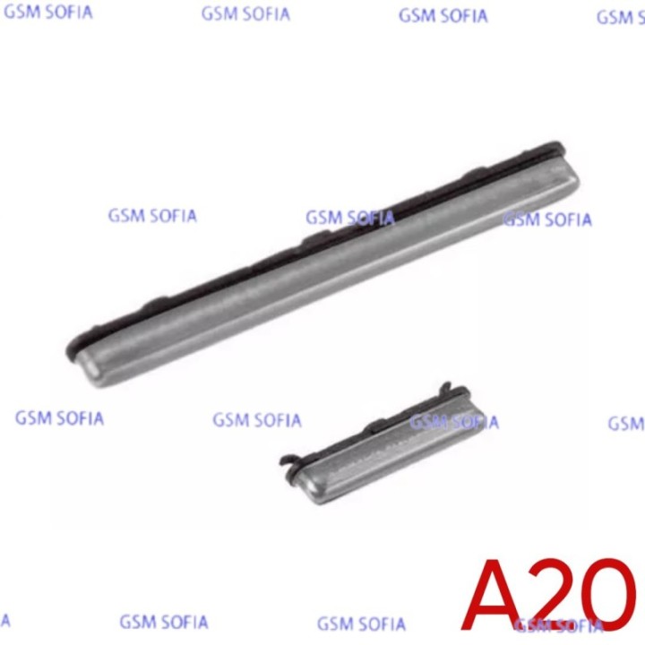 Botón lateral power + volumen para Samsung Galaxy A20 / A205 - Plata