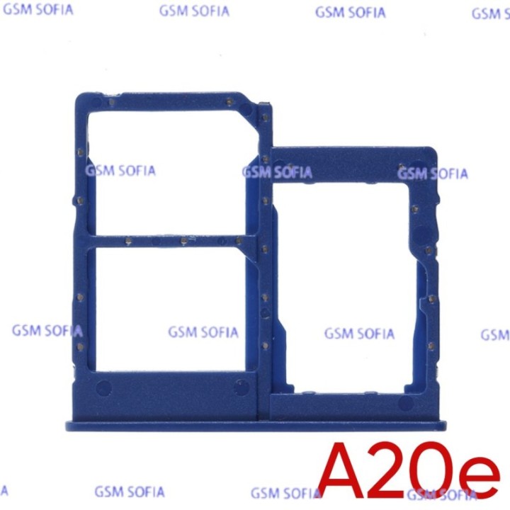 Bandeja Sim+Micro SD Para Samsung Galaxy A20E / A202 - Azul