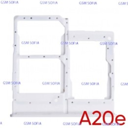 Bandeja Sim+Micro SD Para Samsung Galaxy A20E / A202 - Blanco