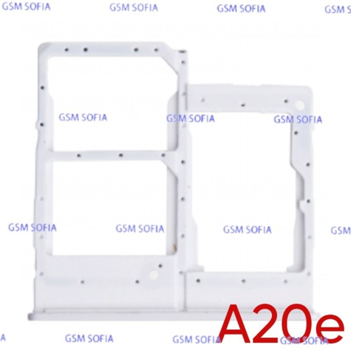 Bandeja Sim+Micro SD Para Samsung Galaxy A20E / A202 - Blanco