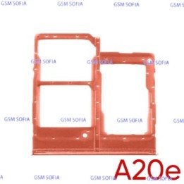 Bandeja Sim+Micro SD Para Samsung Galaxy A20E / A202 - Coral