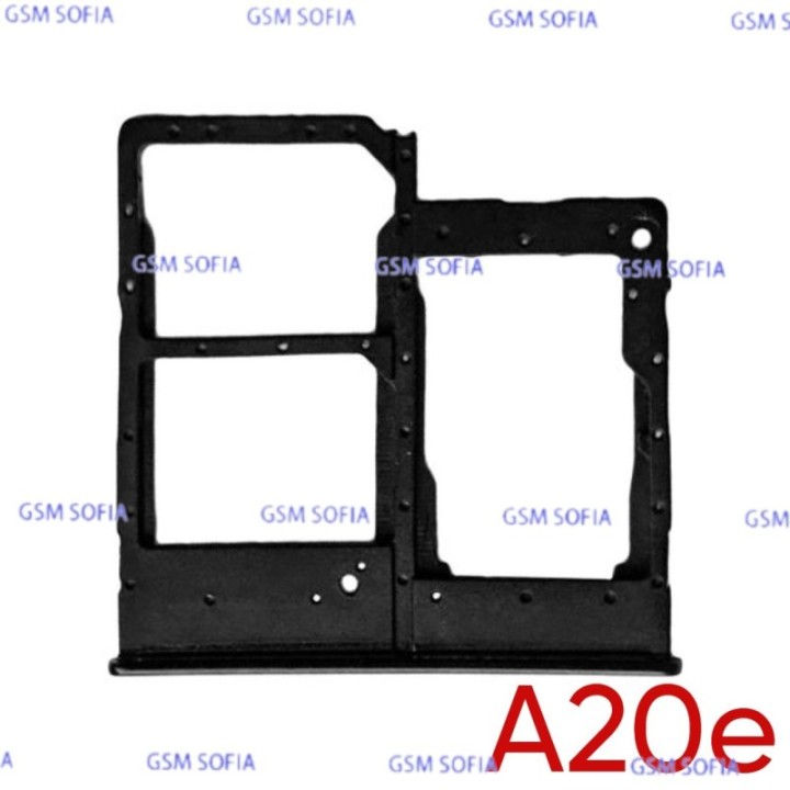 Bandeja Sim+Micro SD Para Samsung Galaxy A20E / A202 - Negro
