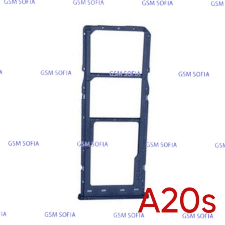 Bandeja Sim+Micro SD Para Samsung Galaxy A20s / A207 - Azul