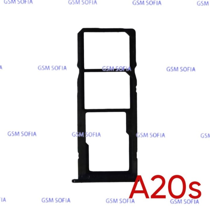 Bandeja Sim+Micro SD Para Samsung Galaxy A20s / A207 - Negro