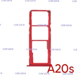 Bandeja Sim+Micro SD Para Samsung Galaxy A20s / A207 - Rojo