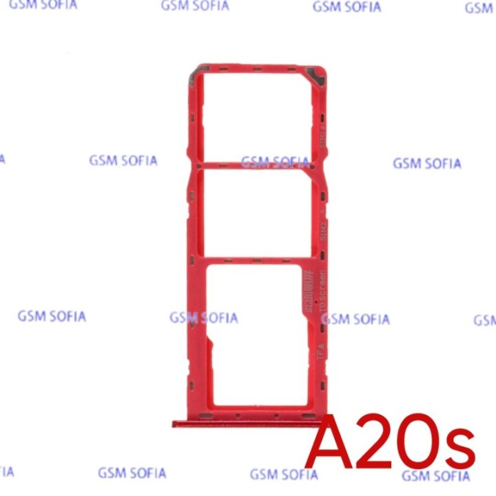 Bandeja Sim+Micro SD Para Samsung Galaxy A20s / A207 - Rojo