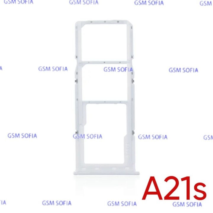 Bandeja Sim+Micro SD Para Samsung Galaxy A21s / A217 - Blanco
