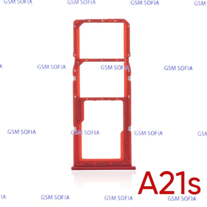 Bandeja Sim+Micro SD Para Samsung Galaxy A21s / A217 - Rojo