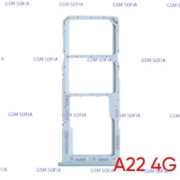 Bandeja Sim+Micro SD  para Samsung Galaxy A22 4G / A225G - Azul