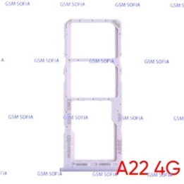 Bandeja Sim+Micro SD  para Samsung Galaxy A22 4G / A225G - Morado