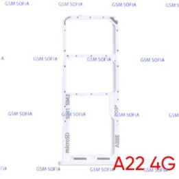 Bandeja Sim+Micro SD  para Samsung Galaxy A22 4G / A225G - Plata