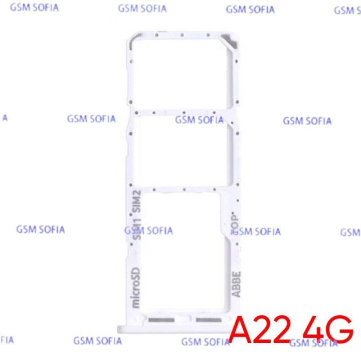 Bandeja Sim+Micro SD  para Samsung Galaxy A22 4G / A225G - Plata