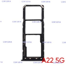 Bandeja Sim+Micro SD  para Samsung Galaxy A22 5G / A226G - Negro