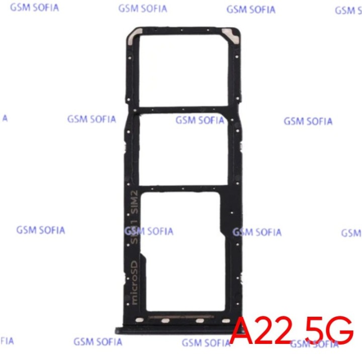 Bandeja Sim+Micro SD  para Samsung Galaxy A22 5G / A226G - Negro