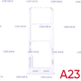 Bandeja Sim+Micro SD para Samsung Galaxy A23 4G A235G / A23 5G A236 - Plata