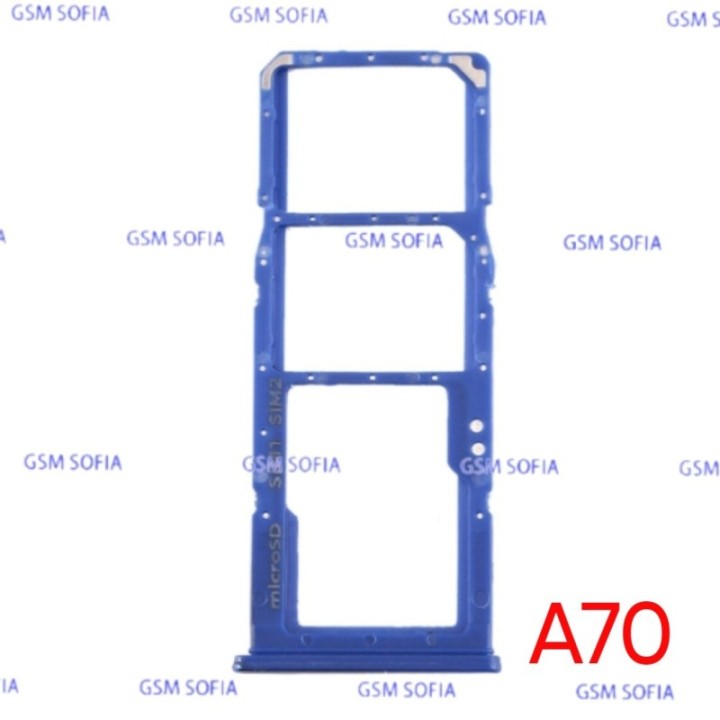 Bandeja Sim+Micro SD  para Samsung Galaxy A70 / A705   - Azul