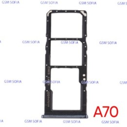 Bandeja Sim+Micro SD  para Samsung Galaxy A70 / A705   - Negro
