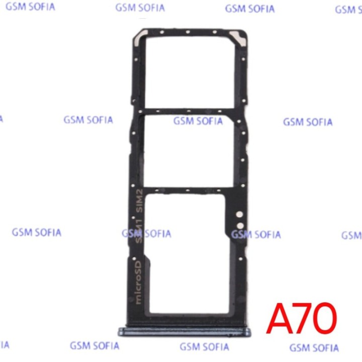 Bandeja Sim+Micro SD  para Samsung Galaxy A70 / A705   - Negro