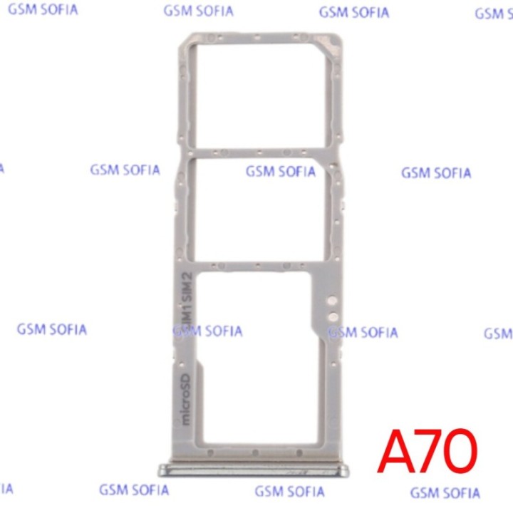 Bandeja Sim+Micro SD  para Samsung Galaxy A70 / A705   - Plata