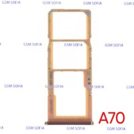 Bandeja Sim+Micro SD  para Samsung Galaxy A70 / A705  - Naranja