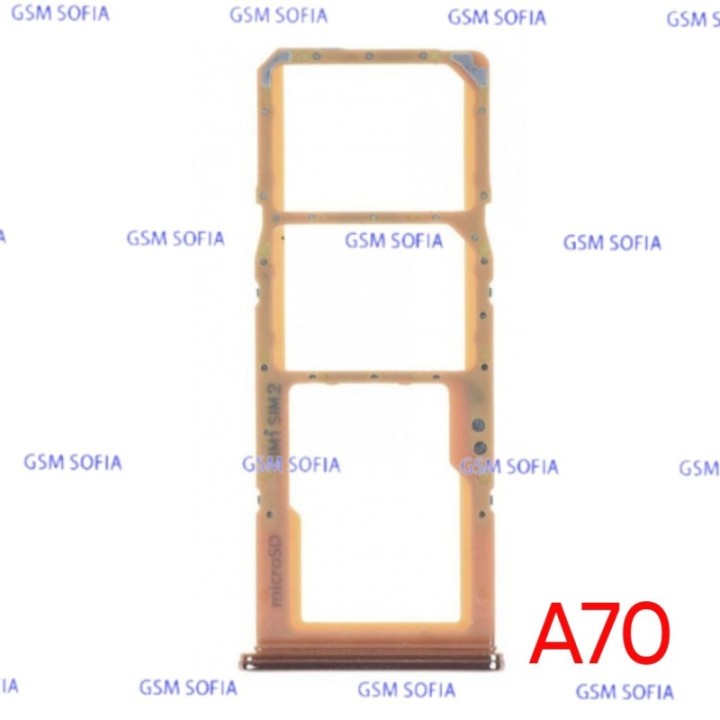 Bandeja Sim+Micro SD  para Samsung Galaxy A70 / A705  - Naranja
