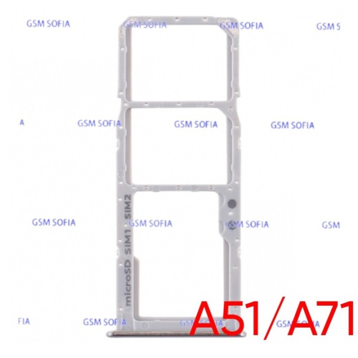 Bandeja Sim+Micro SD para Samsung Galaxy A51 A515G / A71 A715G - Blanco