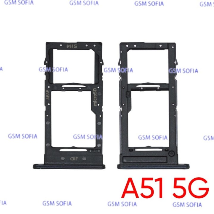 Bandeja Sim+Micro SD para Samsung Galaxy A51 5G/ A516G - Negro