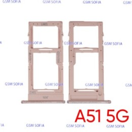 Bandeja Sim+Micro SD para Samsung Galaxy A51 5G/ A516G - Rosa