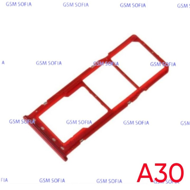 Bandeja Sim+Micro SD para Samsung Galaxy A30 / A305G - Rojo