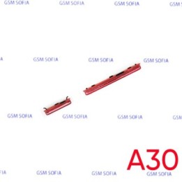 Botón lateral power + volumen  para Samsung Galaxy A30 / A305G - Rojo